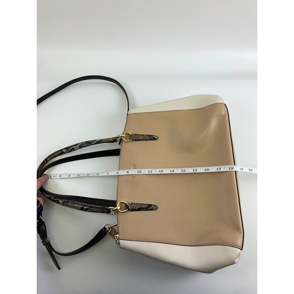 Coach Christie Carryall Purse Leather Exotic Embossed Leather Straps Crossbody - Picture 14 of 16